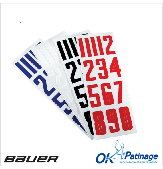 Bauer Numéros adhésifs pour casque