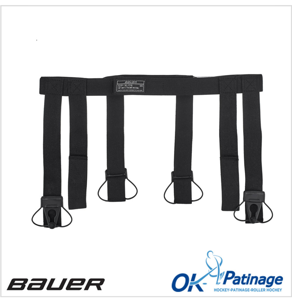 Bauer Porte-Jarretelles Jeunes - Pour Hockey Sur Glace - Taille 50,8-58,4 Cm - Fermeture Rapide