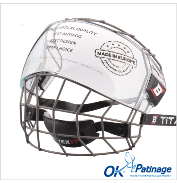 Bosport combiné grille visière Titanium Convex 17