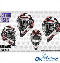 Ensemble de décalcomanies vinyliques pour masque de gardien Totem