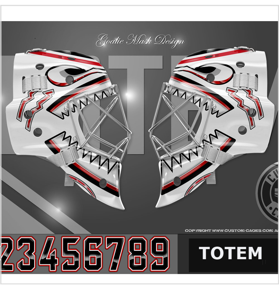 Ensemble de décalcomanies vinyliques pour masque de gardien Totem