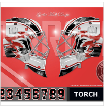 Ensemble de décalcomanies vinyliques pour masque de gardien Torch
